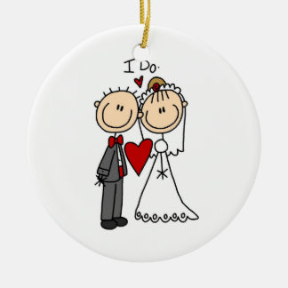 Hochzeits-Paare tue ich T - Shirts und Geschenke Keramik Ornament