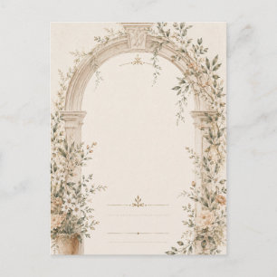 Hochzeits-Papeterie für mediterrane Zeremonien Postkarte