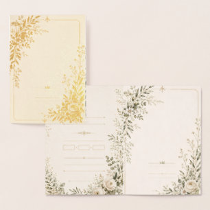 Hochzeits-Papeterie mit natürlichem botanischen Ch Folienkarte