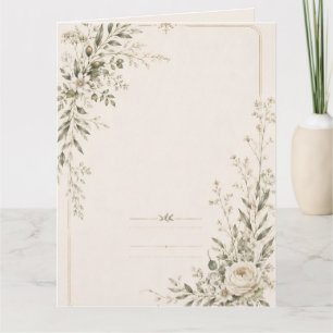 Hochzeits-Papeterie mit natürlichem botanischen Ch Karte