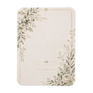 Hochzeits-Papeterie mit natürlichem botanischen Ch Magnet