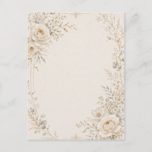 Hochzeits-Papeterie mit raffinierten neutralen Det Postkarte