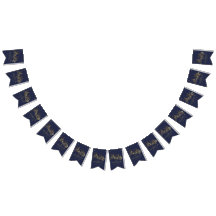 Hochzeits-Party-Flaggen-Marine-Blau und