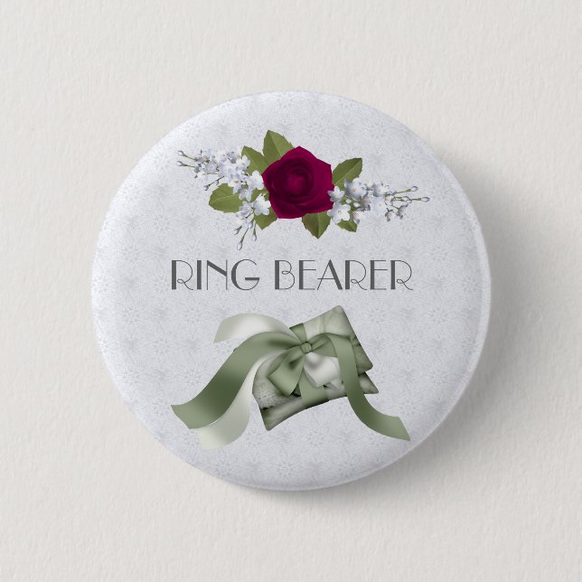 Hochzeits-Party-Knopf-Ring-Träger Button (Vorderseite)