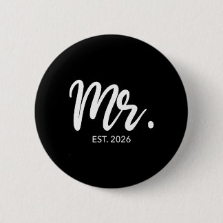 Hochzeits-Passende Geschenke Herr Est 2026 Bräutig Button