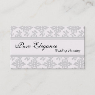 Hochzeits-Planer-Damast-mit Filigran geschmückte Visitenkarte