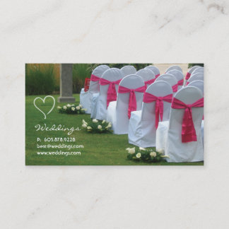 Hochzeits-Planer-Visitenkarte-Rosa-Herz-Logo Visitenkarte