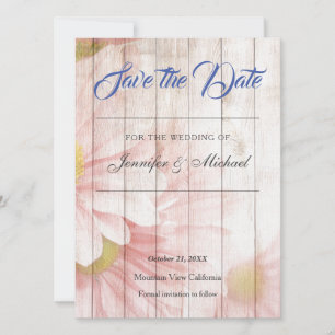 Hochzeits-Profi-Blumen-Leinen Klassisch Save The Date