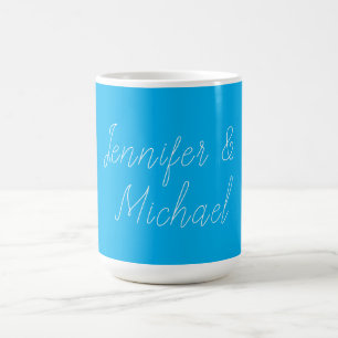 Hochzeits-Profi-Klassische Handschrift Blau Kaffeetasse