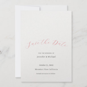 Hochzeits-Profi Minimalistisch Schlicht Modern Per Save The Date