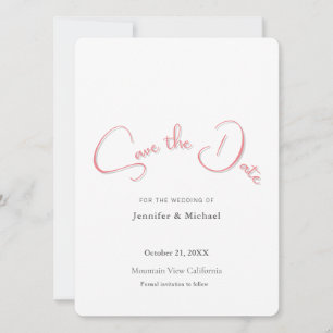 Hochzeits-Profi Minimalistisch Schlicht Modern Save The Date
