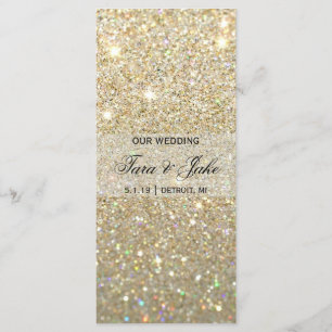 Hochzeits-Programm - Gold Glit toll Programm