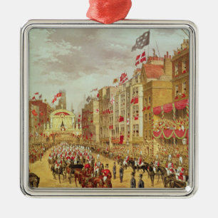 Hochzeits-Prozession von Edward, Prinz von Wales Silbernes Ornament