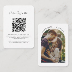 Hochzeits-QR-Code-Foto und Website-RSVP Begleitkarte