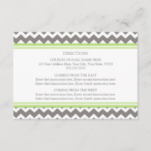 Hochzeits-Richtung kardiert Limones graues Begleitkarte