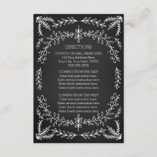 Hochzeits-Richtung kardiert Vintage Tafel Begleitkarte