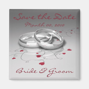 Hochzeits-Ring-Save the Date Magneten Magnet