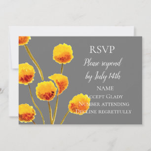 Hochzeits-RSVP Australische Wildblumen-Wasserfarbe Einladung