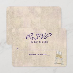 Hochzeits-RSVP-Blumen Einladung