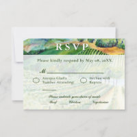 Hochzeits-RSVP-Weinberkarten für Weingut