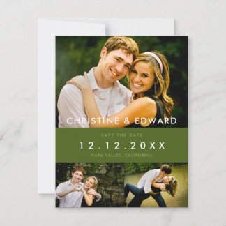Hochzeits-Save-the-Date-Karte mit Schnappschüssen Save The Date