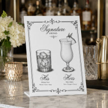 Hochzeits-Signatur-Drinks für ihn und sie