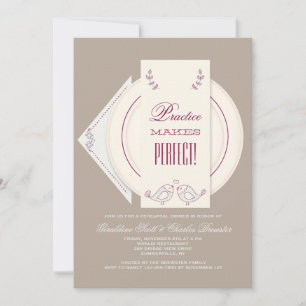 Hochzeits-Tabellen-Proben-Abendessen-Einladung Einladung