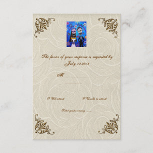 Hochzeits-Tag des toten Hochzeit UAWG RSVP Karte