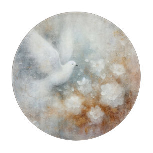 Hochzeits-Taube-Blumen-Schneidbrett Schneidebrett