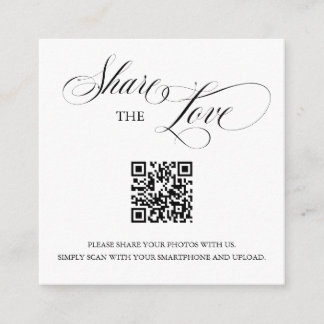 Hochzeits-Teile-die-Liebe-QR-Code-Foto-Einlage Begleitkarte