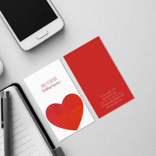 Hochzeits- und Eventorganisator Red Heart Visitenkarte