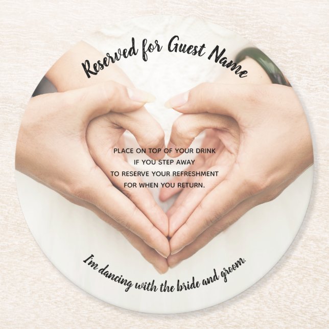 Hochzeits-Untersetzer - nehmen Sie nicht mein Runder Pappuntersetzer (Vorderseite)