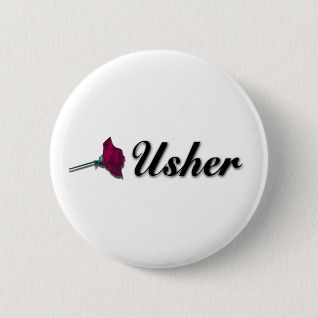 Hochzeits-Usher-Knopf Button (Vorderseite)