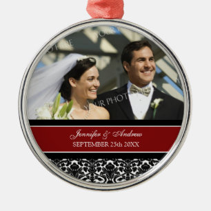 Hochzeits-Verzierungs-Bevorzugungs-roter schwarzer Silbernes Ornament