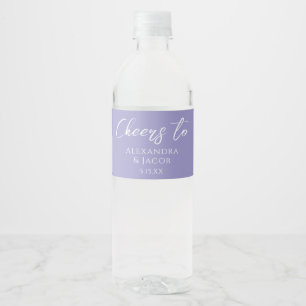 Hochzeits-Wasserflaschen-Etiketten Elegante Typogr Wasserflaschenetikett