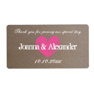 Hochzeits-Wasserflaschenaufkleber des