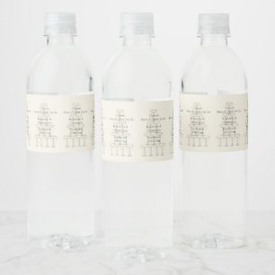 Hochzeits-Wasserflaschenetikett Champagnergläser Wasserflaschenetikett