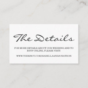 Hochzeits-Website-Einschließungs-Karte Begleitkarte