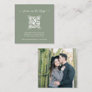 Hochzeits-Website QR-Code-Scan-Foto Begleitkarte