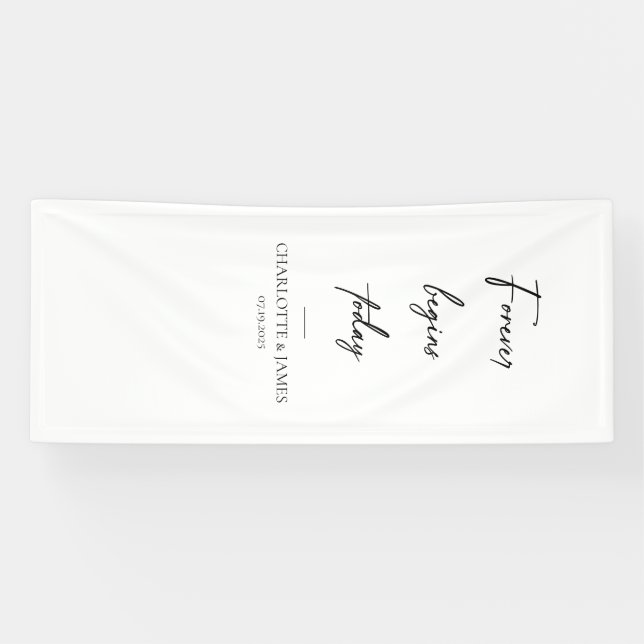 Hochzeits-Willkommensschild, Stoff-Willkommensschi Banner (Horizontal)