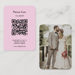 Hochzeits-Zusage, QR-Code modern minimalistisch ei Begleitkarte