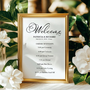 Hochzeitsablauf Zeitplan Programm Poster