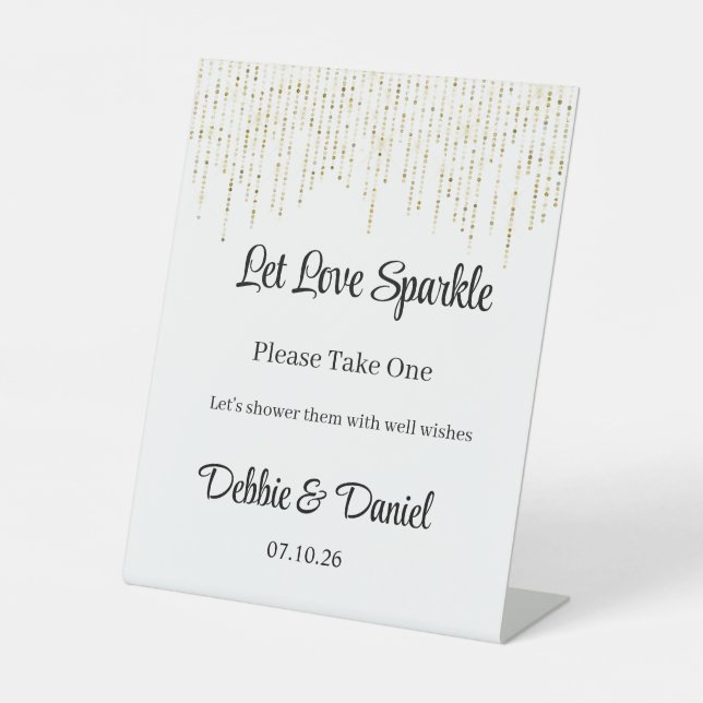 Hochzeitsabschiedspodium-Tischschild Sockelschild (Vorderseite)
