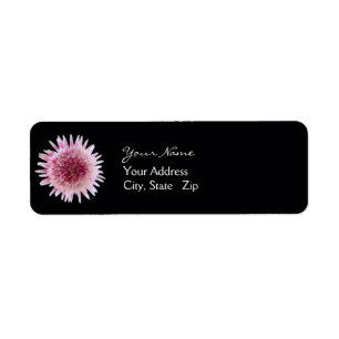 Hochzeitsadresse - Rosa Gerbera Labels