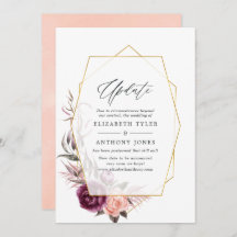 Hochzeitsaktualisierung für Pflaumen und Blütengef