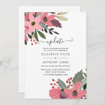 Hochzeitsaktualisierung für Pink und Gold