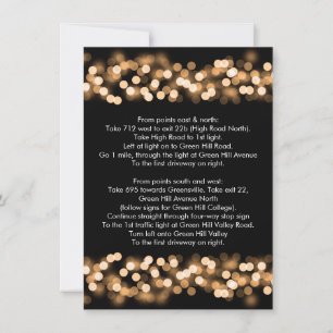 Hochzeitsanfahrtsbeschreibung Gold Hollywood Glamo Einladung