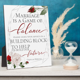 Hochzeitsanfrage Gebäude Block Dusty Blush Fotoplatte