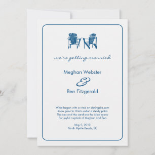 Hochzeitsankündigung Adirondack Sessel Einladung