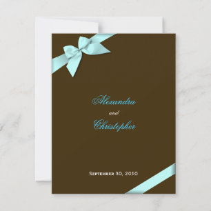 Hochzeitsankündigung Aqua Ribbon Einladung